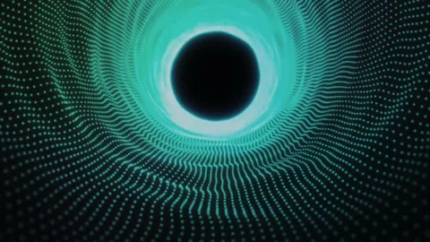 4k green particles net waving tunnel motion 動画素材 259038045