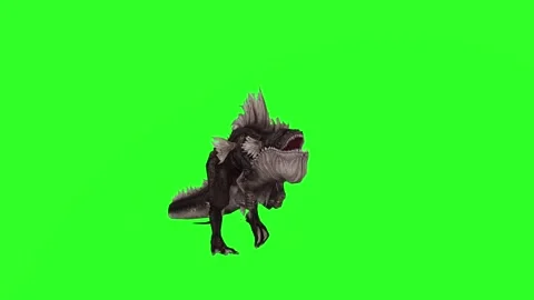 4K Green Screen 3D Mythical Monster Walking, Attacking, and Being Defeated Stock Footage 282735349