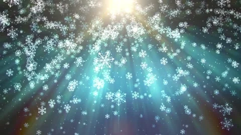 4k Green Snowflakes Falling Motion Background Stock Footage 328467206