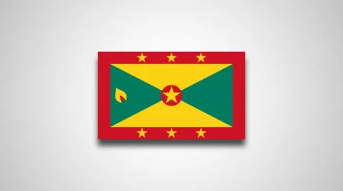 4K - Grenada country flag Video stock 68741969