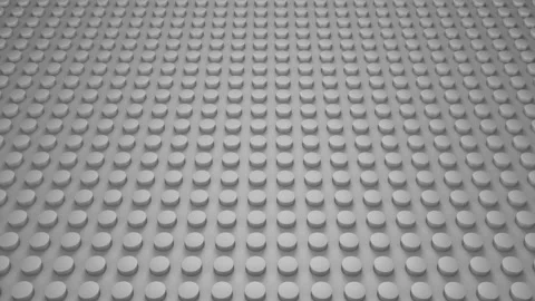 4K Grey Toy Bricks Geometric Background, Forward Camera, 3D Loop Stock Footage 307362546