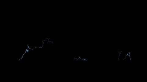 4K Ground Glow Electric Impact Lightning VFX Overlay on Black Background Stock Footage 340596185