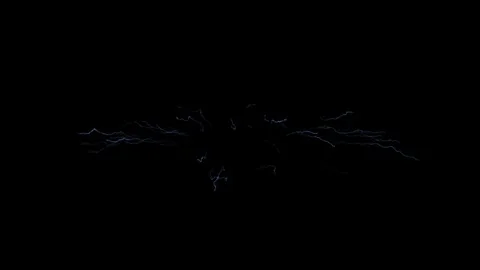 4K Ground Impact Electrical Flash Lightning VFX Overlay on Black Screen 库存影片 343661497