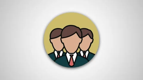 4K - Group round icon symbol logo Video stock 61355971