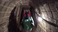 4k Group walking in a small salt mine tunnel 4k or 4k+ Resolution