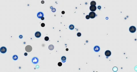 4K growing falling-like icon background with particle Stock Footage 265123749