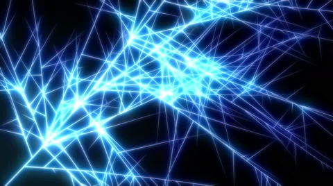 4k Growing Future Leaf Line Animation, Blue Color. Stock Footage 55322600