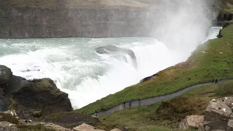4k Gullfoss Waterfall Time Lapse Iceland Stock Footage 92782984