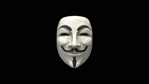 4k Hacker mask zoom in Stock-Footage 96421574