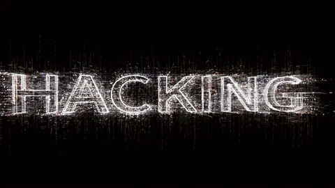 4k HACKING word tag cloud,binary computer code. 库存影片 111569624