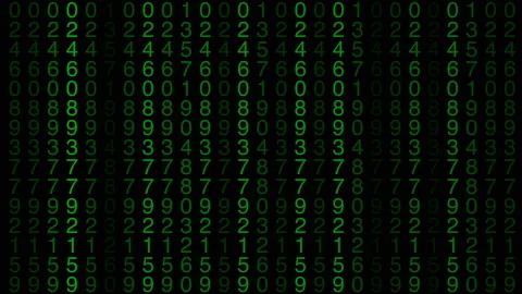 4K Haker's programming code green numbers Stock Footage 96292548
