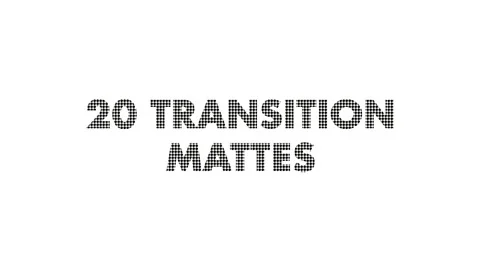 4k halftone circle dot transitions maks pack, 20 60fps monochrome masks template Stock Footage 218594092