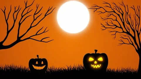4K Halloween looping animated background video for motion graphics or any us 動画素材 288637139