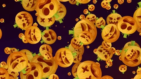 4K Halloween Pumpkin Loop Animation Background Video stock 218478662