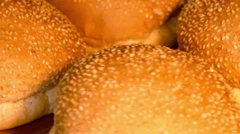 4k hamburger buns (close up) Stock Footage 49671654