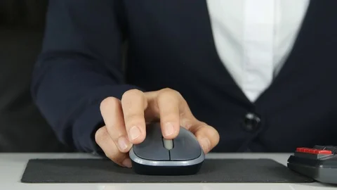 4k of hand clicking computer mouse Stock Footage 75331791