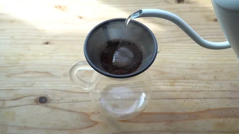 4K Hand drip coffee Video stock 103661674