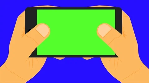 4K hand holding smartphone left - right touch screen like play game. Stock Footage 102649988