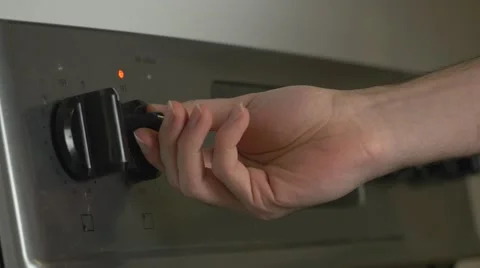 4K Hand Switching Oven Knobs Temprature 스톡 동영상 50565315