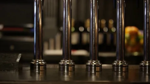 4K Hands Of Barman Setting Down Cocktails On Bar Top &amp; Customers Picking Them Up Stock Footage 75627251