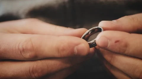 4k - hands with engagement ring Stock Footage 61252064