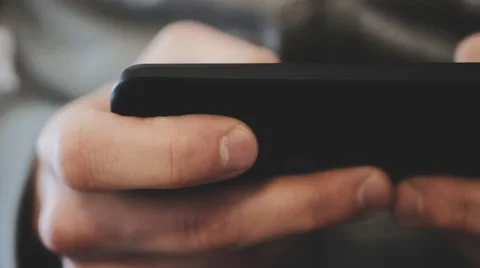 4k - hands typing on a smartphone Stock Footage 61251955