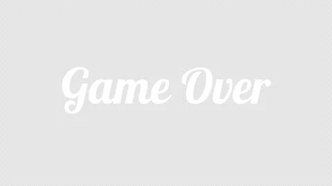 4K Handwriting Game Over Screen Displayed on Transparent Background. Stock-Footage 321442673