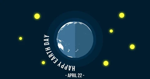 4K Happy Earth Day Animation|Loopable Stock Footage 113026717