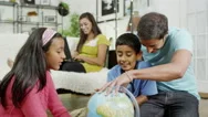 4K Happy Family Spending Time Together And Learning At Home Stock Footage