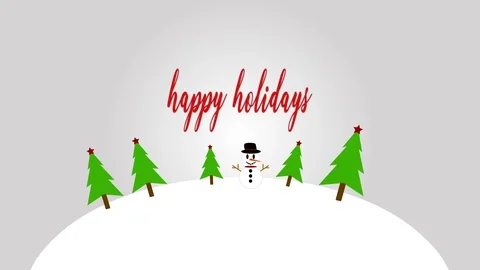 4K Happy Holidays Animation |Loopable Stock Footage 119460303