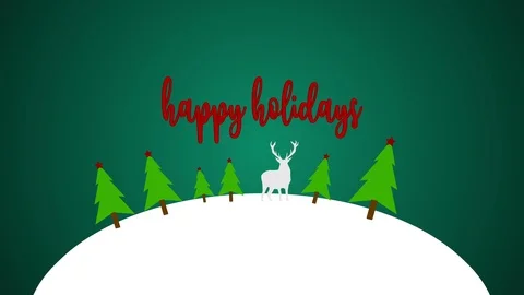 4K Happy Holidays Animation |Loopable Stock-Footage 119775513