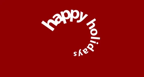 4K Happy Holidays Text -  Red Background Animation |Loopable Stock Footage 143393789