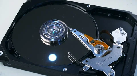 4K. Hard Disk Drive on white background. Stock Footage 65922311
