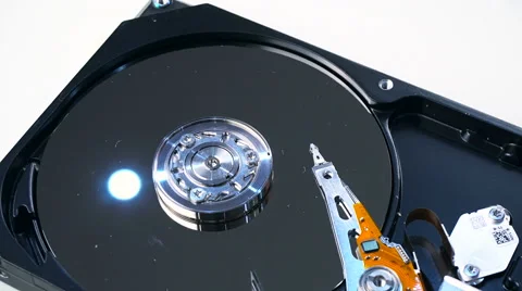 4K. Hard Disk Drive on white background. Stock Footage 65924295