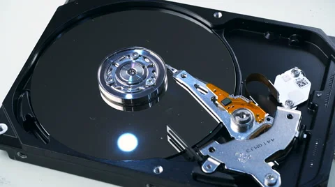 4K. Hard Disk Drive on white background. Stock Footage 65924993