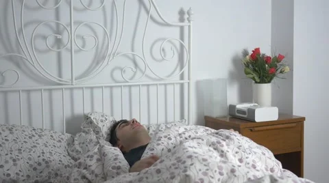 4K Having Sleep Problems Stock Footage 49585406