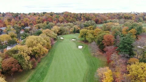 4K- HD Drone Flight Over Toronto Rosedale Golf Club Toronto Ontario Stock-Footage 142026069