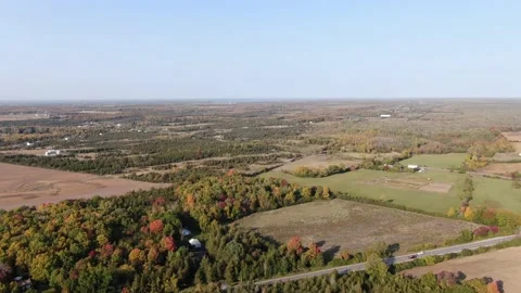 4K- HD Drone Flight Over Fields High Altitude Video stock 142026460