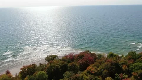 4K- HD Drone Flight Over Landscape Through Lake Stock-Footage 142026893