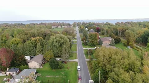 4K- HD Drone Flight Through Lake in North Ontario Video stock 142027030