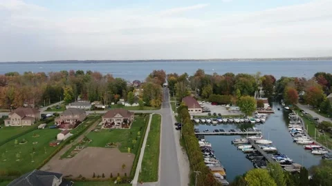 4K- HD Drone Flight Towards Lake in North Ontario Stock-Footage 142026901