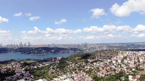 4K- HD DRONE FLY OVER Asian side of Istanbul Stock Footage 247922907