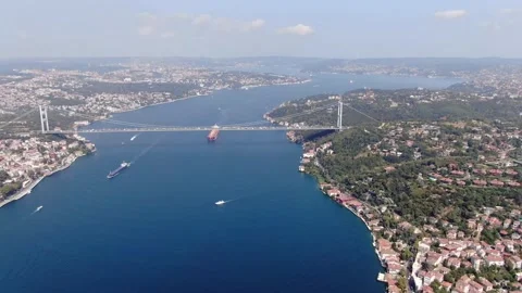 4K- HD DRONE FLY OVER ISTANBUL Bosphorus WITH GORGEOUS BOSPHORUS VIEW Stock Footage 247922920