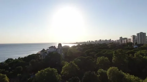 4K- HD DRONE FLY OVER ON ANCIENT VILLA WITH SEA ON THE BACKGROUND 3 Stock Footage 247923013