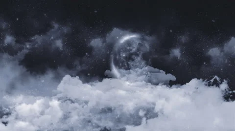 4k HD Moon in Space Stock Footage 65019657