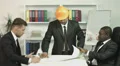 4K & HD resolutions: the builders discuss the project in the office 4k or 4k+ Resolution