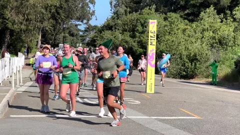 4K HD video Bay to Breakers in San Francisco, CA Stock Footage 322073529