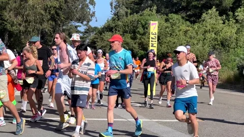 4K HD video Bay to Breakers in San Francisco, CA Stock Footage 322073531
