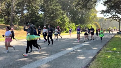 4K HD video Bay to Breakers in San Francisco, CA Stock Footage 322073538