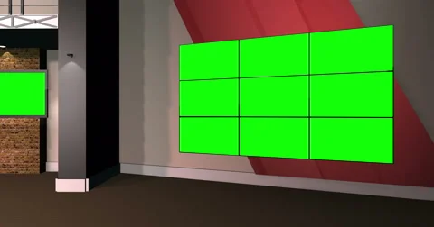 4K HD Virtual TV Studio Set Stock Footage 45839558